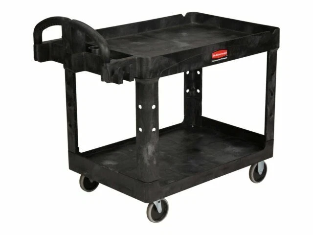 RubbermaidFG452088BLA Commercial Heavy-Duty Utility Cart - Medium, Black