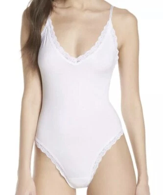 Hanky Panky L37211 Womens White Cotton Lace Trim Bodysuit Size S - Image 1 of 4
