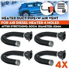4x 42mm Diesel Heater Duct Pipe Hot Cold Air Conditioner & Air Vent For Webasto
