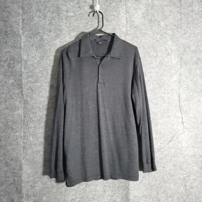 Camisa Polo Colección Tiger Woods Para Hombre S Carbón Lana Merino Manga Larga Golf Foto 1 de 4