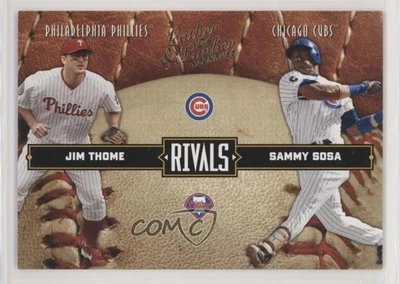 2004 Donruss Leather & Lumber Rivals /2499 Jim Thome Sammy Sosa #LLR-40 HOF - Image 1 of 2