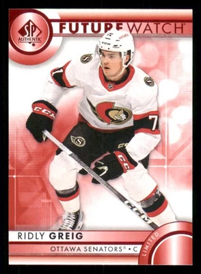 2023-24 SP Authentic Limited Red #102 Ridly Greig FW - Image 1 of 2