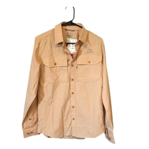L.L. Bean no Fly Zone men’s outdoor shirt S dark amber MCS adaptive blocker - Picture 1 of 14