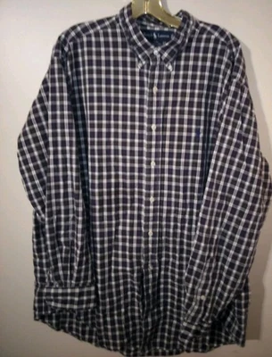 Camisa Polo Ralph Lauren Abotonada Para Hombre Talla XL -17 1/2 34-35 Cuadros Yarmouth Foto 1 de 4