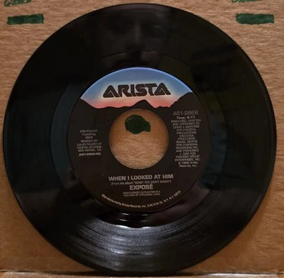 Expose - When I Looked At Him / When I Looked At Him (Suave Mix) [7" 45 Single] - Image 1 of 2