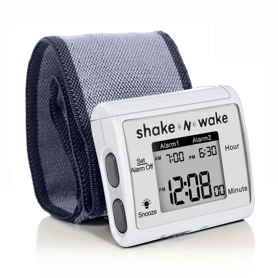 Vibrating Alarm Clock - Shake N Wake - Silent Alarm Wristband Watch - with Du... - Image 1 of 4