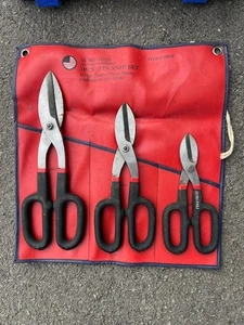 US PRO TOOLS 10025 3PCs TIN SNIP SET 200mm/250mm/300mm CHROME NICKEL STEEL - Picture 1 of 2