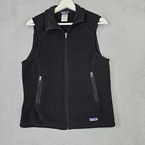 Patagonia Synchilla Black Full Zip Fleece Vest Women’s Size L Large - Picture 1 of 7