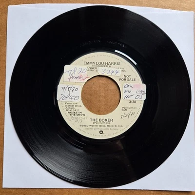 EMMYLOU HARRIS The Boxer DJ PROMO 45 7" Record Vinyl Records Foto 1 de 2