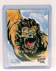 2023 Fleer Ultra Midnight Sons - Timothy Geathers Sketch Card Werewolf by Night - Picture 1 of 2