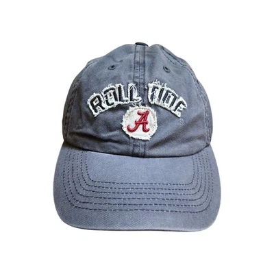 Gorra de béisbol Alabama Roll Tide gris azul Fray Script con cierre ajustable en la parte posterior Foto 1 de 4