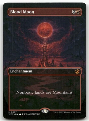 Blood Moon (Anime Borderless) #77 (NM) Wilds of Eldraine WOT Magic MTG - Image 1 of 2