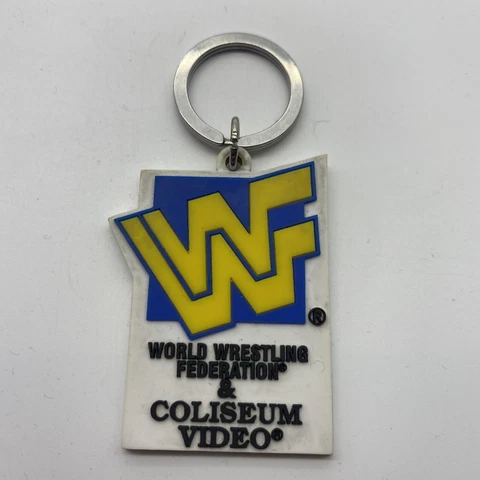 💥Rare💥WWF💥Wrestling Keychain Vintage 1996 Mail Away Exclusive Coliseum Video Cover