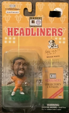 1996 NFL Corinthian Headliners Reggie White Tennessee Volunteers Figure New Cover