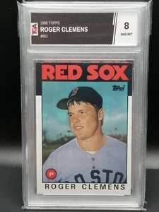 Topps Baseball 1986 - Roger Clemens #661, graduado, lote de 2 tarjetas (8 casi nuevo como nuevo nuevo) - Imagen 1 de 2