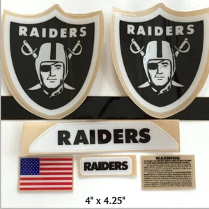 Las Vegas RAIDERS KOSTENLOSER VERSAND (SCHWARZ UND SILBER) mit Streifen und Extras/Versand heute! - Bild 1 von 7