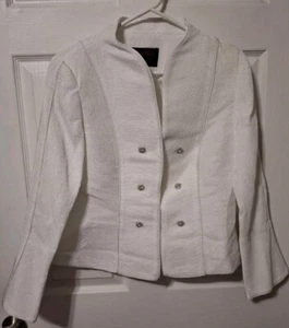 ASHRO Womens NWT Jacket Blazer Size 10, White Dressy - Picture 1 of 5
