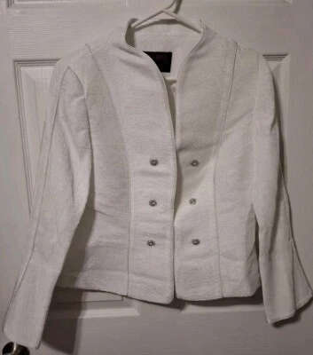 ASHRO Womens NWT Jacket Blazer Size 10, White Dressy - Image 1 of 4