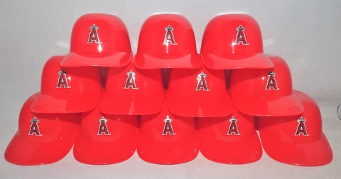 Lot of (12) LOS ANGELES ANGELS Ice Cream SUNDAE HELMETS New Baseball Mini Bowl Cover