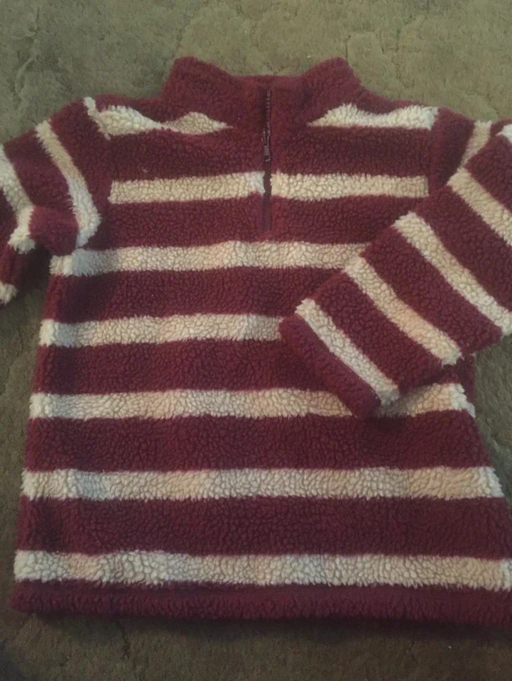 Gymboree Antique Truck Boy Sherpa Sweatshirt Size 5 Maroon  - Image 1 of 1