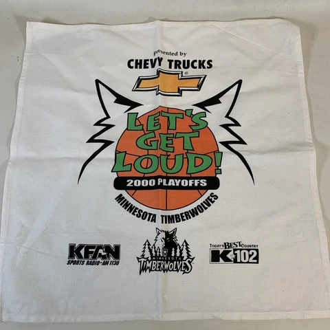 MINNESOTA TIMBERWOLVES LOUD TOWEL NBA PLAYOFFS WOLF 2000 CHEVY TRUCKS KFAN K102 Cover