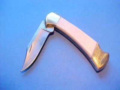 RARE UNUSED CUSTOM BUCK 112 RANGER KNIFE 100th ANNIVERSARY BONE HANDLE STAND - Image 1 of 4