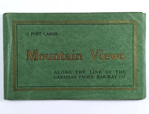Antique Postcard Folder Along The Canadian Pacific Railway Co Byron Harmon Banff - Foto 1 di 8