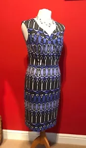 Boden Dress - Size 10 - Blue Patterned - Double layer Cotton - Sleeveless - Picture 1 of 8