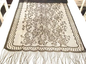 ღஐღ ZAUBERHAFTE SCHWARZE SPITZENTISCHDECKE / TISCHLÄUFER ca.80x200cm NEU ღஐღ - Bild 1 von 2
