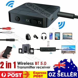 2in1 Bluetooth 5.0 Wireless Audio Transmitter Receiver HIFI MP3 Adapter VIC - Picture 1 of 8