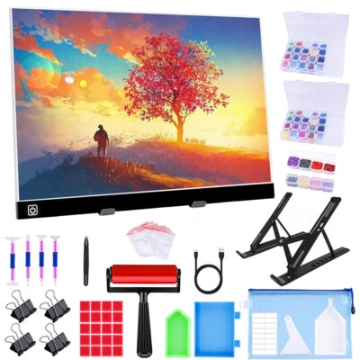⭐A3 LED Light Box Drawing Board Pad with Diamond Painting Art Accessories Tools