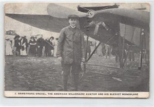 Scotland - LANARK - John Armstrong Drexel and his Bleriot XI monoplane on which - Picture 1 of 2