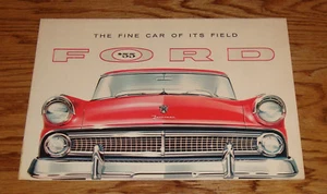 Brochure vendita pieghevole originale Ford linea completa 1955 55 Fairlane Mainline Wagon - Foto 1 di 2