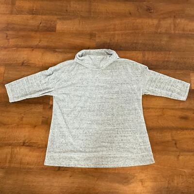 Talbots Moc Turleneck 3/4 Sleeve Womens Pullover Sweater Size 1X NWOT Gray - Image 1 of 4