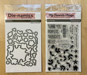 NEW LJD My Favorite Things Spring Wreath Stamp & Die namics MFT-861 Floral Leave - Picture 1 of 3