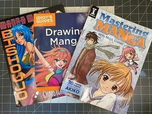 MANGA MANIA-Idiot’s Guide To Drawing Manga-Mastering Manga 3 Book Lot Used - Picture 1 of 4