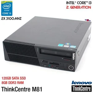 IBM LENOVO THINKCENTRE M81 5049 I3 Computer PC 120GB SSD 8GB RS-232 Windows 10 - Picture 1 of 6