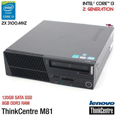 IBM LENOVO THINKCENTRE M81 5049 I3 COMPUTER PC 120GB SSD 8GB RS-232 WINDOWS 10 - Immagine 1 di 4