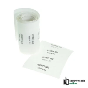 Clear 70mm x 30mm Tamper Evident Security Seal VOID Labels Stickers - Foto 1 di 8