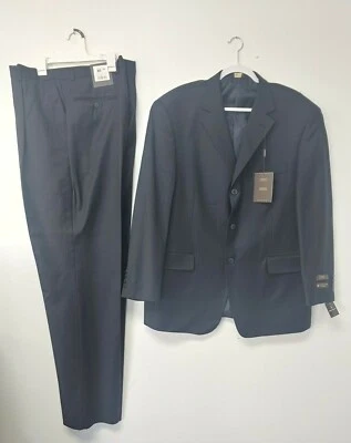 Terno moderno Giorgio Cosani masculino azul marinho lã e cashmere 2 botões 40W, 46R novo com etiquetas - Imagem 1 de 4