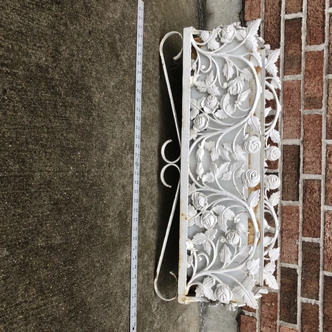 Vintage Cast & Wrought Iron Basket Planter  31” Garden Shabby Chic Cover