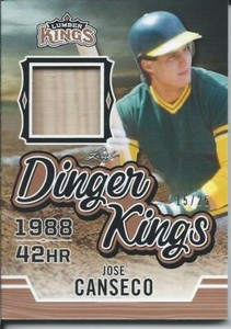 2020 Leaf Lumber Kings Baseball JOSE CANSECO Dinger Kings 15/25 Game Used Bat