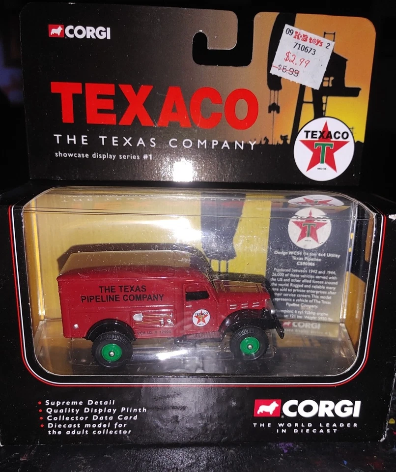 Corgi Texaco Dodge 4x4 Texas Pipeline Utility CS90006 Factory 2001