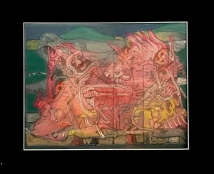 Surrealist figural fantasy pastel drawing painting like - The Dance - Picture 1 of 1