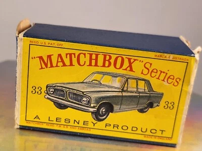 Matchbox series N.33 FORD ZEPHIR III ORIGINAL BOX ONLY! SOLO SCATOLA ORIGINALE! - Immagine 1 di 4