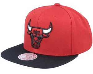 Chicago Bulls Mitchell & Ness NBA Snapback Hat 2Tone Hardwood Classics Cap - Picture 1 of 6