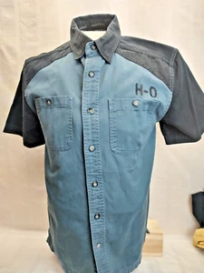 Camisa Harley Davidson Collard Pequeña Nueva Sin Etiqueta Gris y Negra, Cuello tiene Broches a Presiones - Imagen 1 de 21