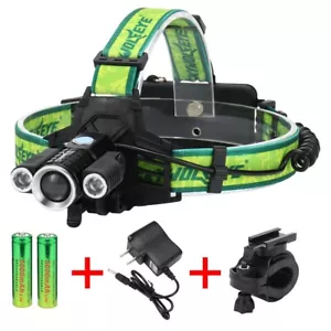2 en 1 Super Brillante 3X Faro LED Recargable Linterna Cabeza Antorcha - Imagen 1 de 16