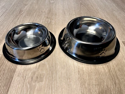 Edelstahlnapf mit Anti-Rutsch-Beschichtung - Bild 1 von 3