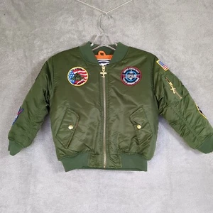 Alpha Industries Boys Sz M 8-MA-1 Bomber Jacket Patches Top Gun GUC Tom Cruise - Picture 1 of 17